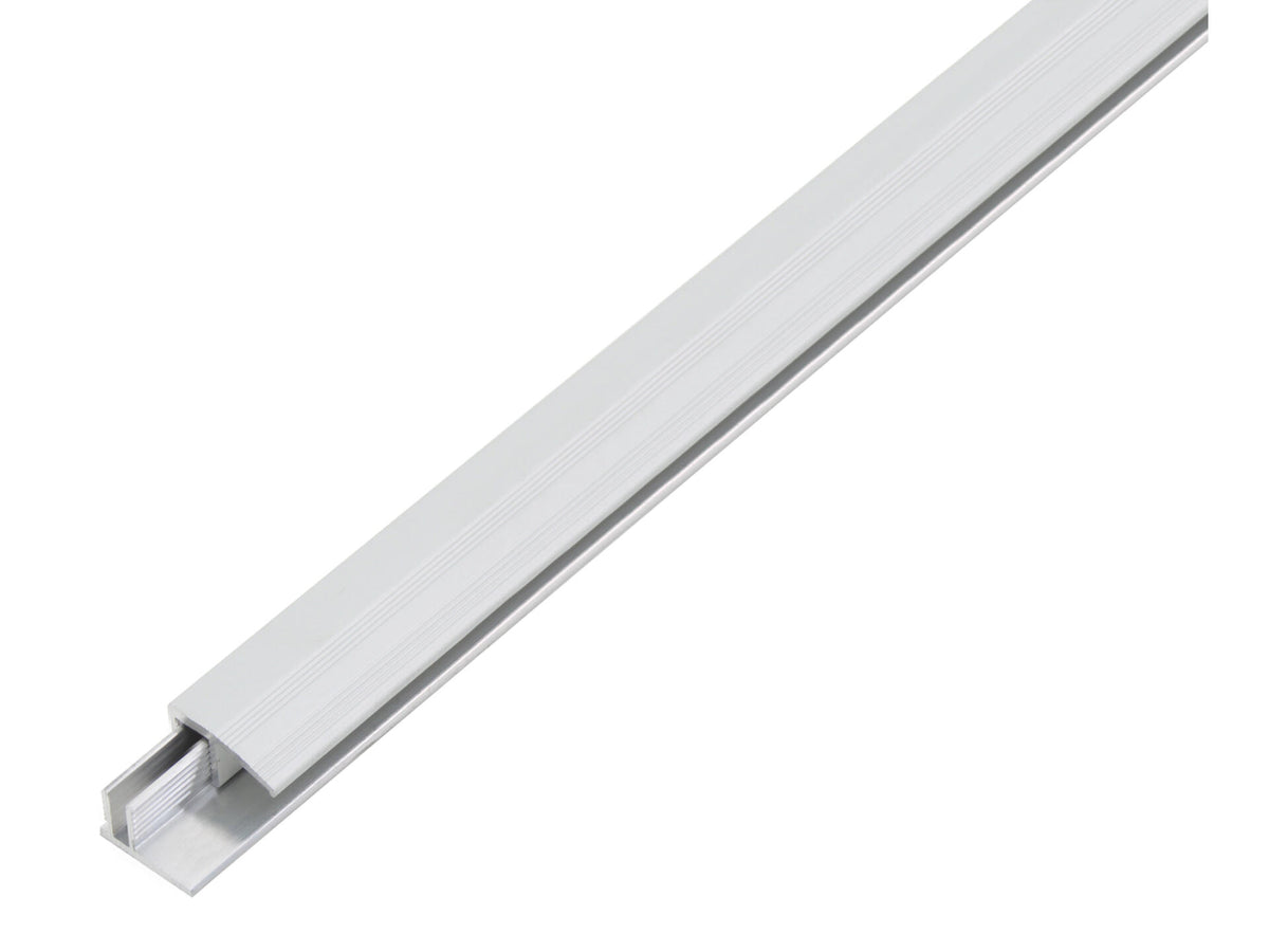 Duo afsluitprofiel 22mm 100cm geanodiseerd aluminium zilver