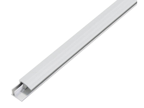 Duo afsluitprofiel 22mm 100cm geanodiseerd aluminium zilver