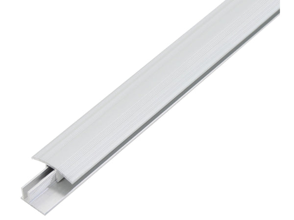 Duo barre de seuil 34mm 100cm aluminium anodisé argent