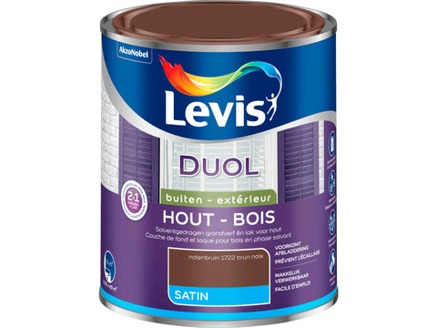 Levis Duol houtlak zijdeglans 0,75l notenbruin