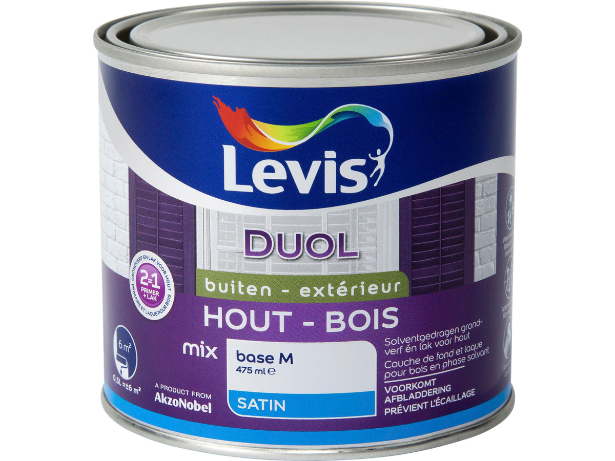 Levis Duol lak zijdeglans 2,5l transparant