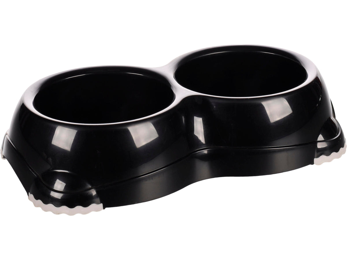 Flamingo Duplex Leno Classic eetbak hond 2x14,5 cm 330ml PP beschikbaar in 3 kleuren