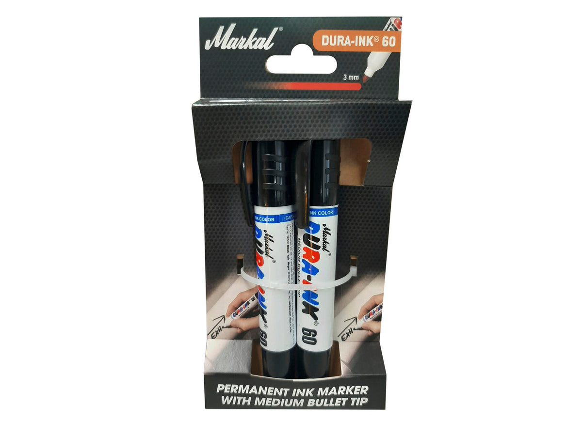 Markal Dura-Ink 60 markeerstift 3mm zwart 2 stuks