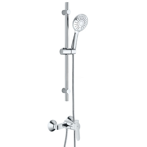 GROHE BauEdge doucheset met eengreepsmengkraan en Aloni Slim douchestang chroom, badkamer & sanitair — SKU MB-27672-31298, EAN 5404029134565