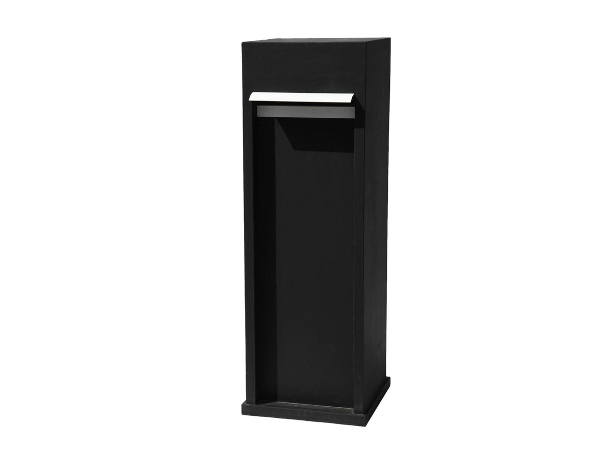 De Witte EX114 brievenbus blauwe hardsteen zwart met klep inox
