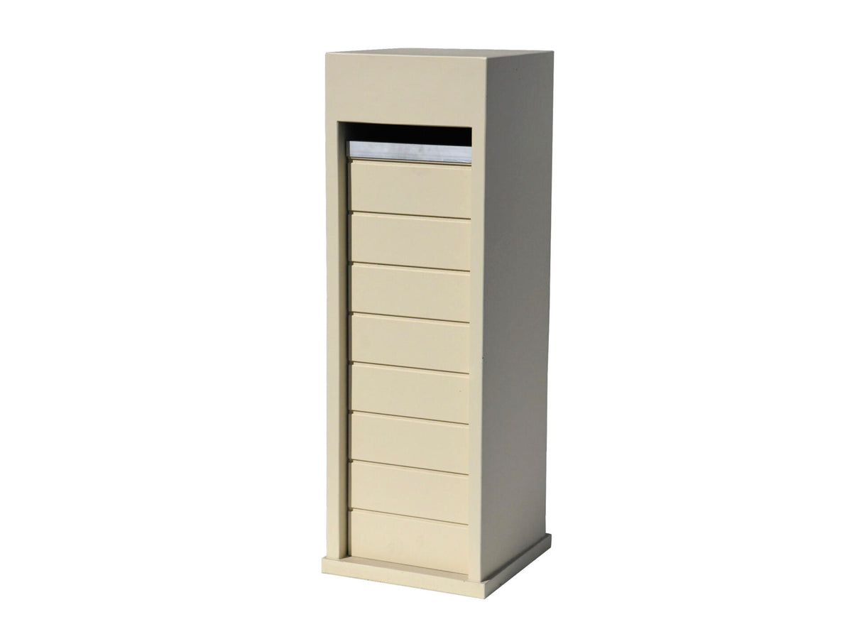 De Witte EX209 brievenbus blauwe hardsteen beige