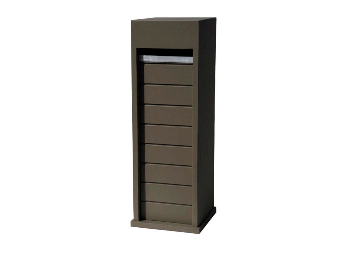De Witte EX308 brievenbus blauwe hardsteen taupe