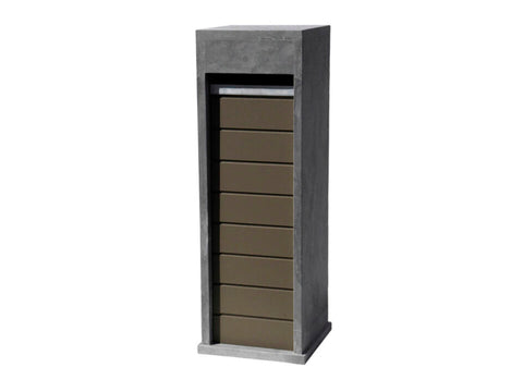 De Witte EX408 brievenbus blauwe hardsteen taupe