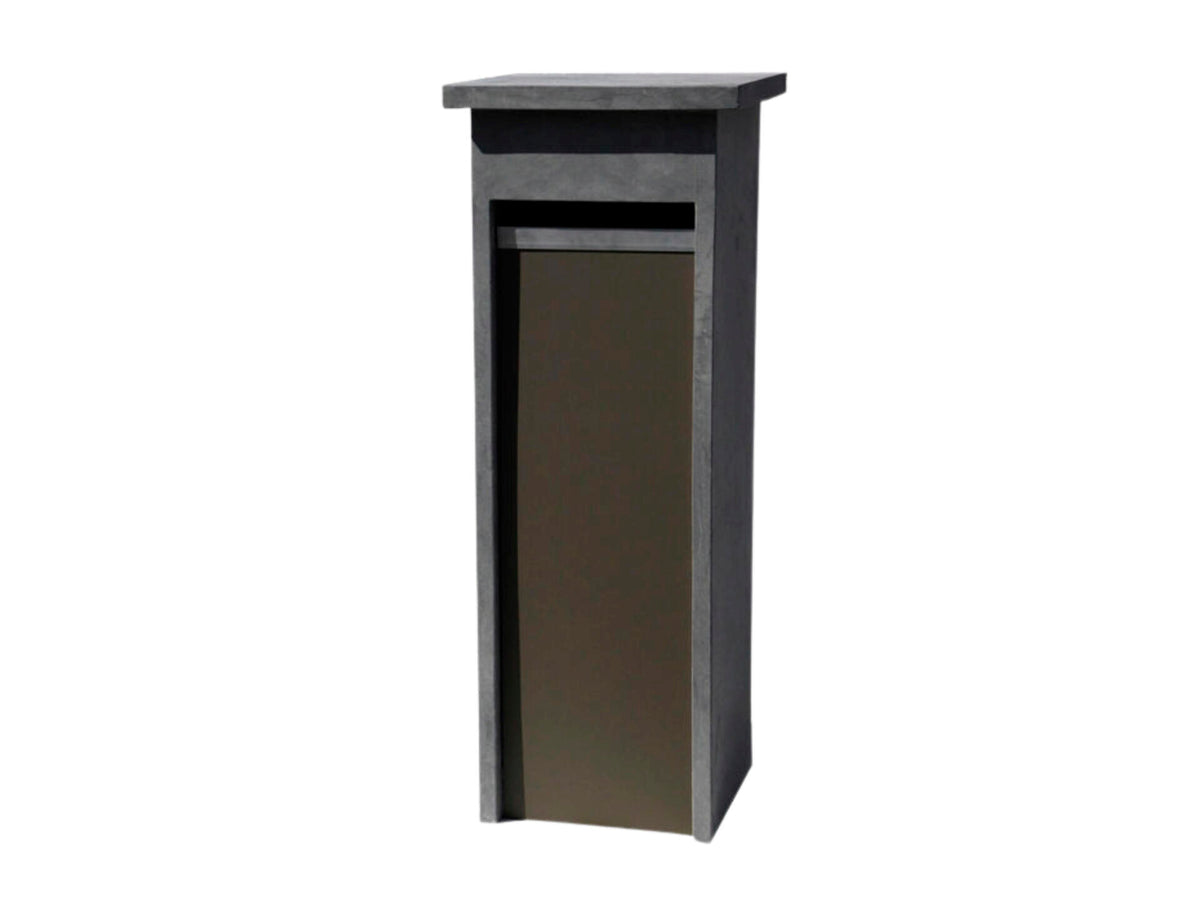 De Witte EX418 brievenbus blauwe hardsteen taupe