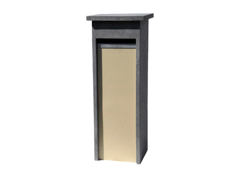 De Witte EX419 brievenbus blauwe hardsteen beige