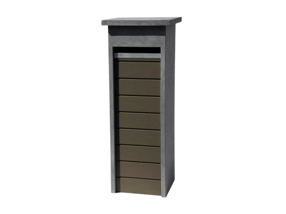 De Witte EX423 brievenbus blauwe hardsteen taupe