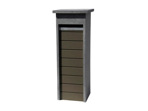 De Witte EX423 brievenbus blauwe hardsteen taupe