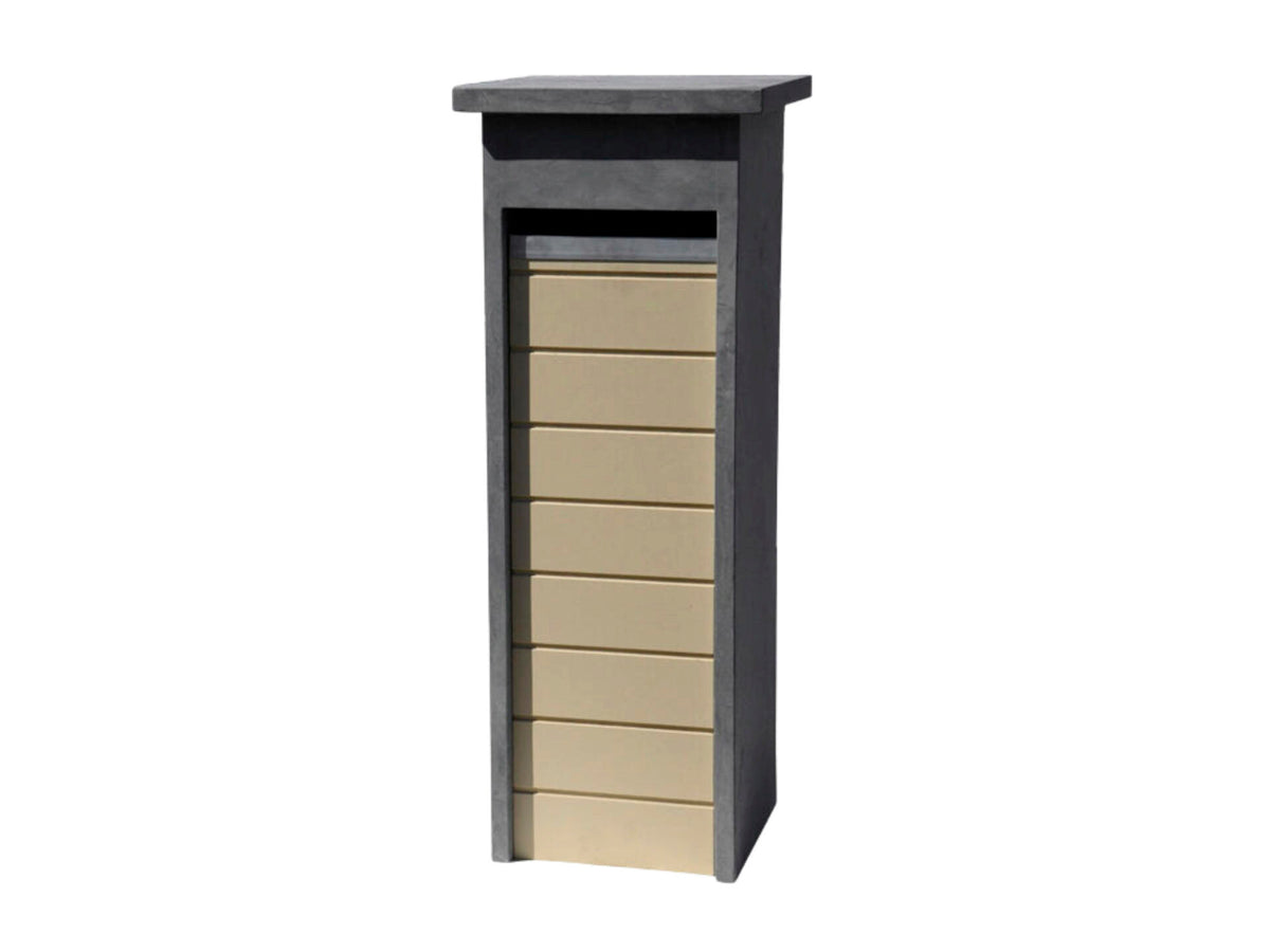 De Witte EX424 brievenbus blauwe hardsteen beige