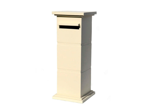 De Witte EX78A brievenbus blauwe hardsteen beige