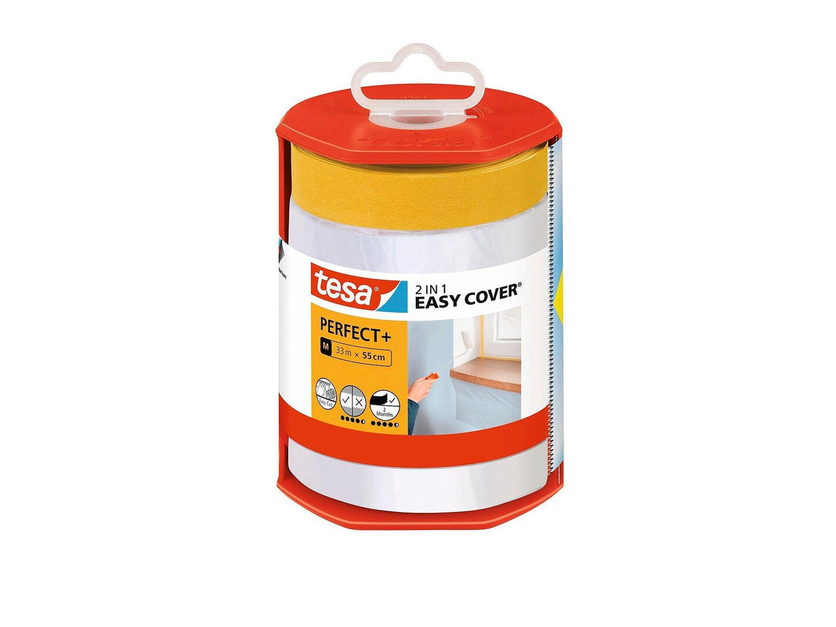 Tesa Easy Cover Perfect M afdekfolie dispenser 33x0,55 m transparant