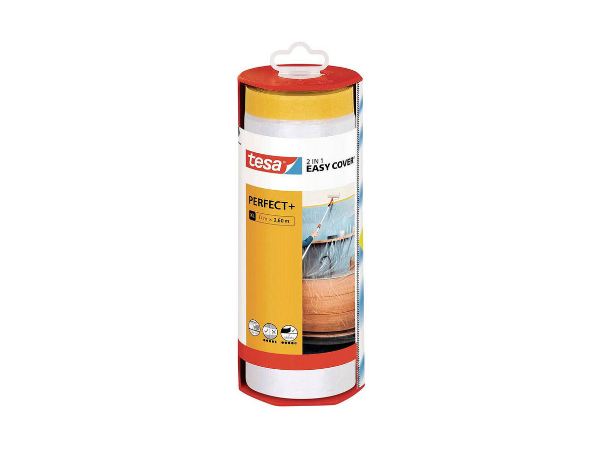 Tesa Easy Cover Perfect XL afdekfolie dispenser 17x2,60 m transparant