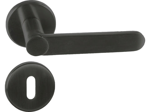 Linea Bertomani Easy Fix deurklinkset op rozet aluminium grijs
