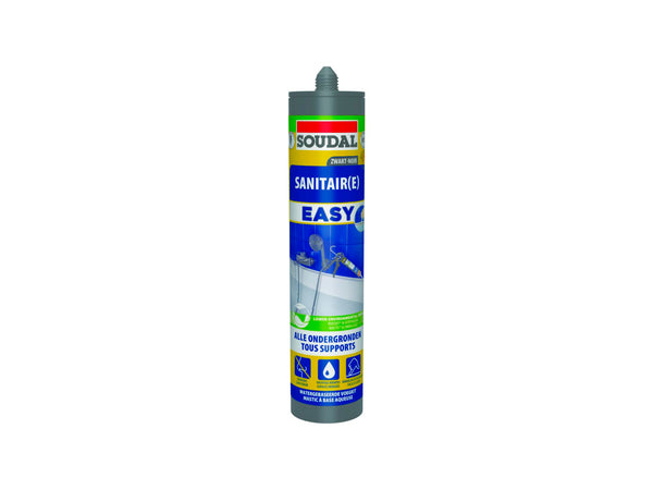 Soudal Easy siliconenkit sanitair 290ml zwart