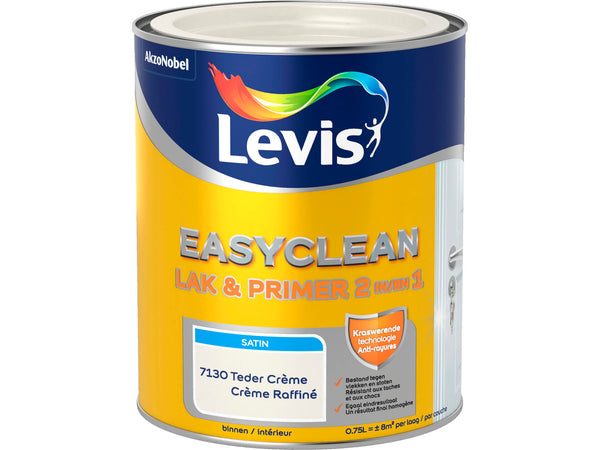Levis EasyClean 2-en-1 laque & primer satin 0,75l crème raffiné