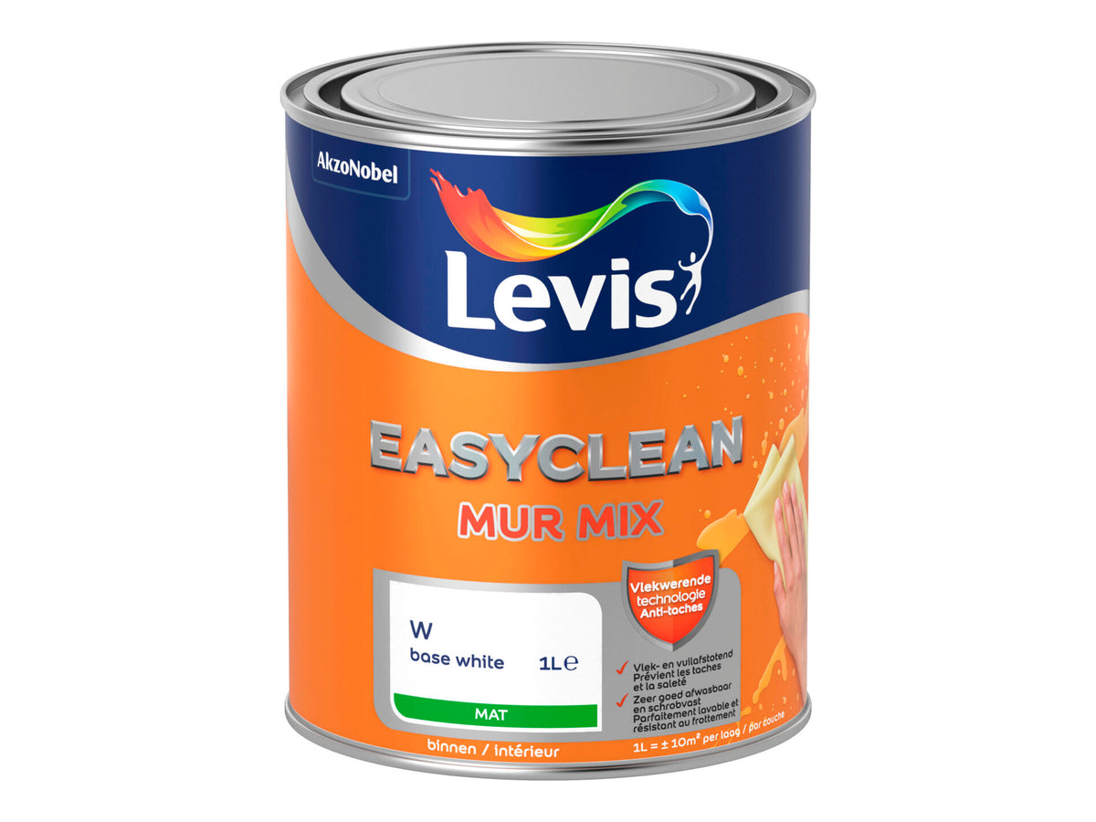 Levis EasyClean Mur Mix muur- en plafondverf mat 1l wit