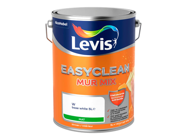 Levis EasyClean Mur Mix muur- en plafondverf mat 5l wit