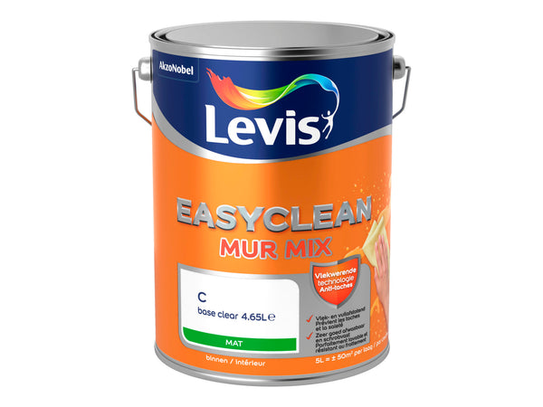 Levis EasyClean Mur Mix peinture mur & plafond mat 5l transparent