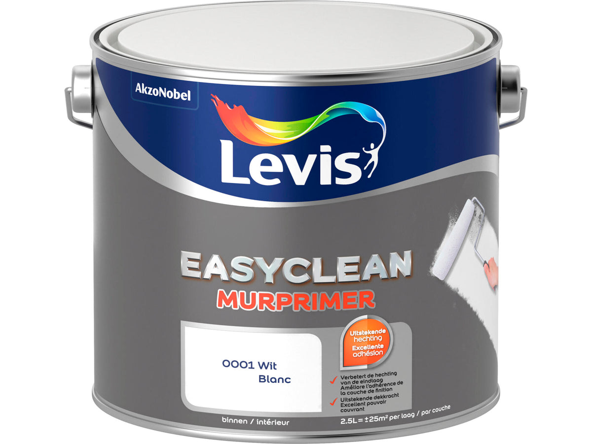 Levis EasyClean muurprimer 2,5l wit