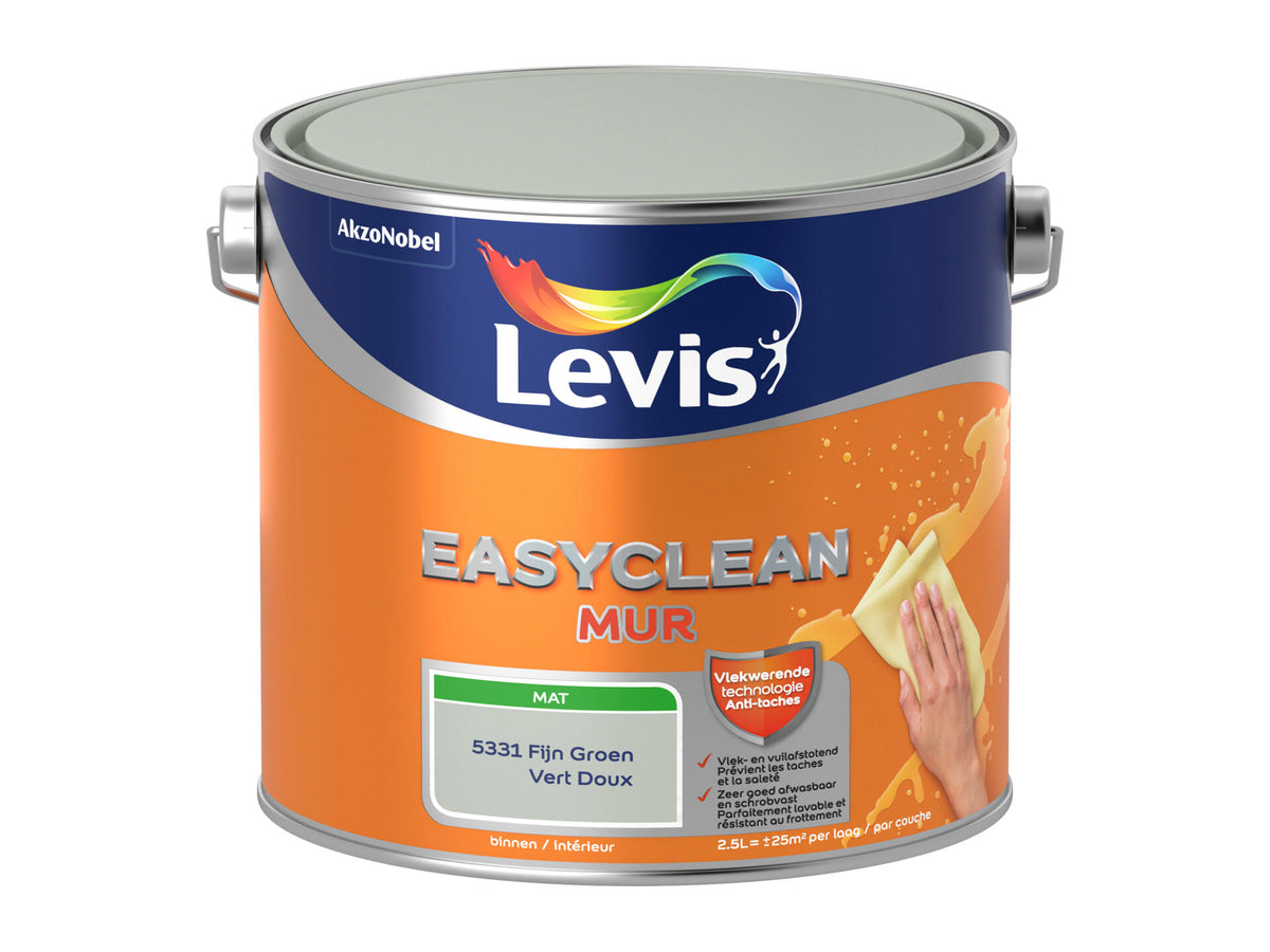 Levis EasyClean muurverf mat 2,5l fijn groen