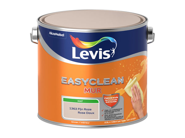 Levis EasyClean muurverf mat 2,5l fijn roze
