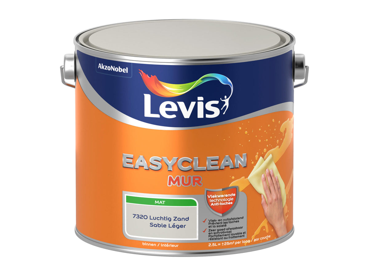 Levis EasyClean muurverf mat 2,5l luchtig zand