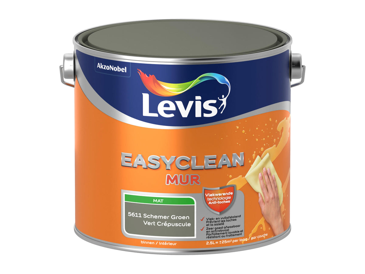 Levis EasyClean muurverf mat 2,5l schemer groen