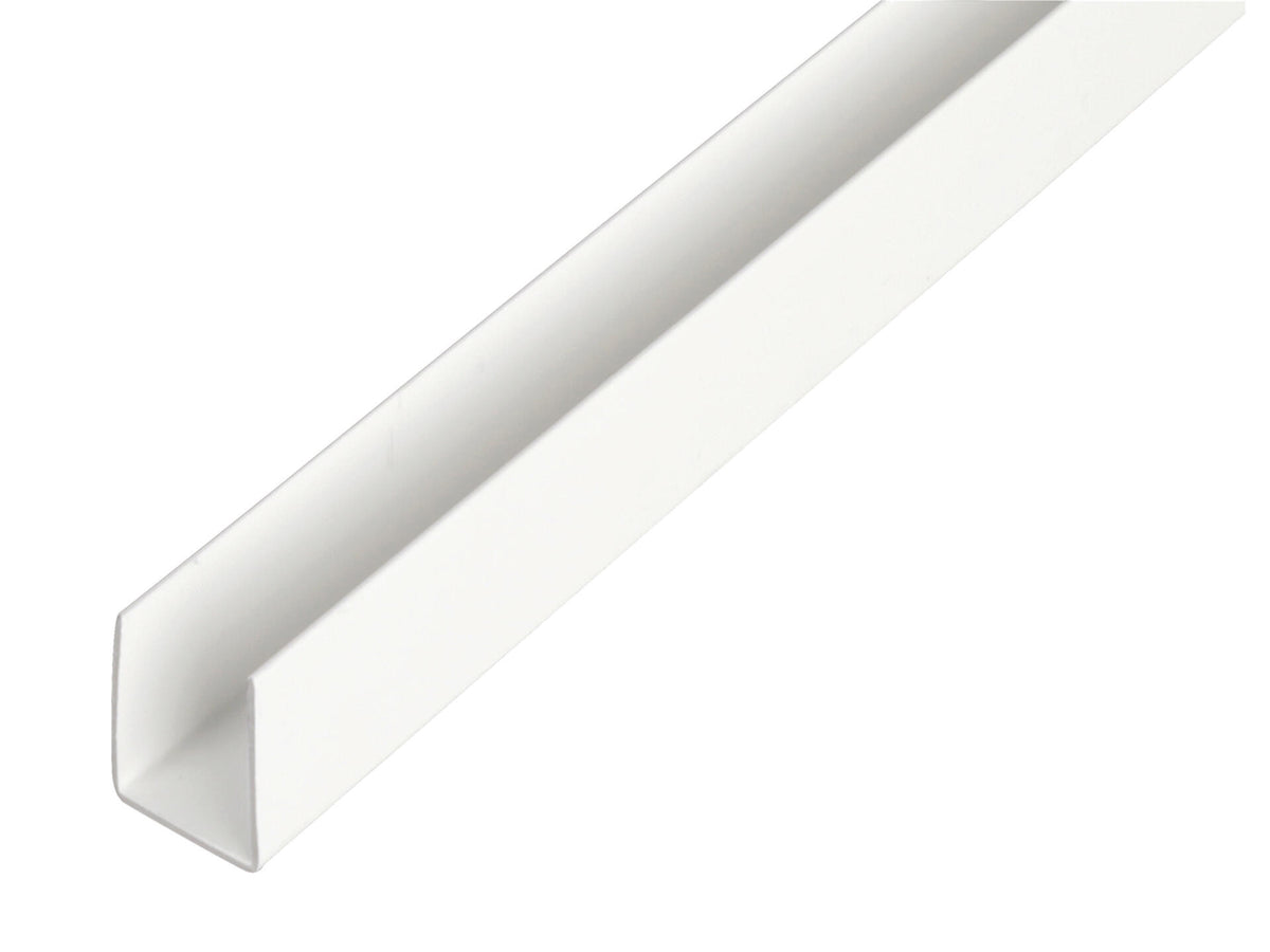 Eco U-profiel 10x12x1 mm 100cm PVC wit