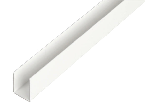 Eco profil en U 10x12x1 mm 100cm PVC blanc