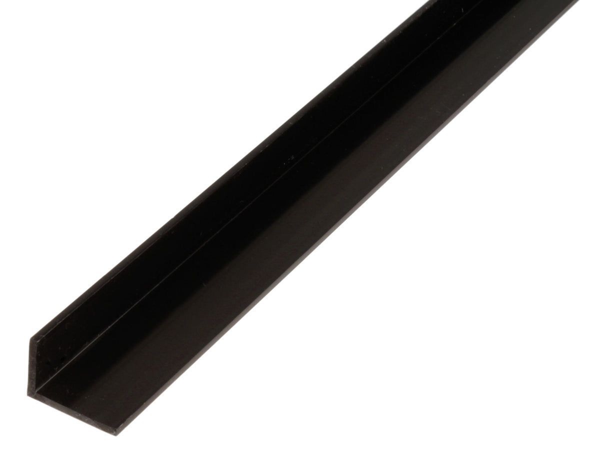 Eco hoekprofiel 20x10x1 mm 100cm PVC zwart