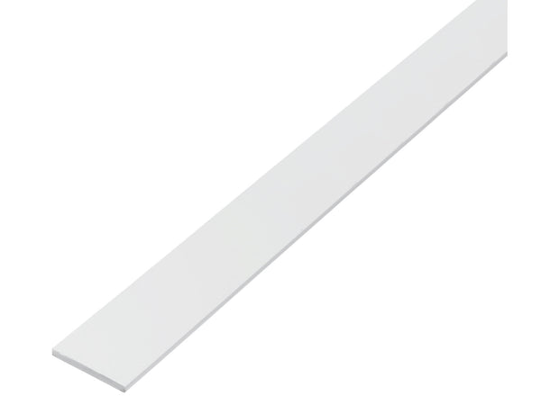 Eco profil plat 20x2 100cm PVC blanc