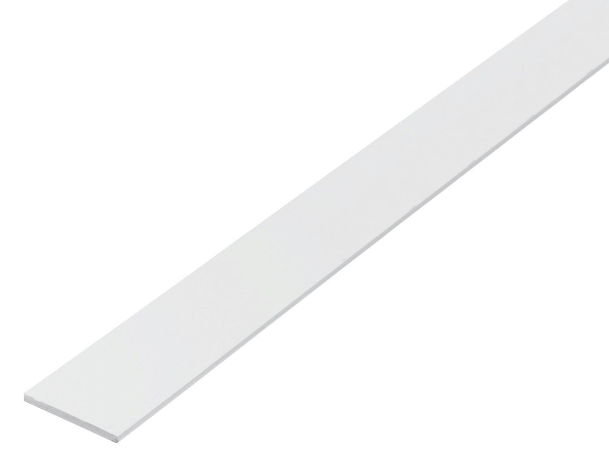 Eco profiel plat 25x2 200cm PVC wit
