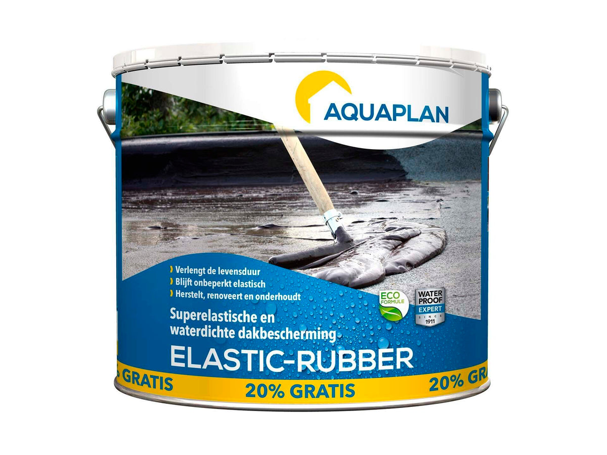 Aquaplan Elastic Rubber dakbescherming 10kg + 20% gratis, waterdichting — SKU COLOS-10557, EAN 5413466020676