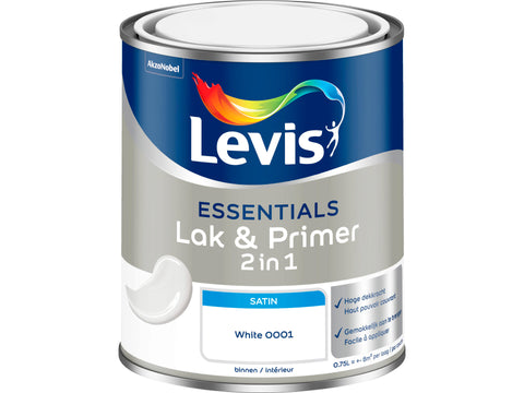 Levis Essentials 2-in-1 lak & primer zijdeglans 0,75l white