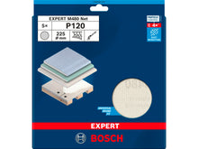 Bosch Professional Expert M480 feuille abrasive 225mm G120 5 pièces