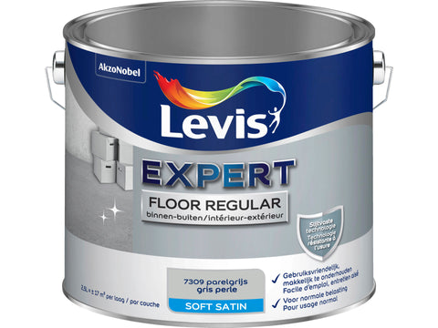 Levis Expert Regular vloerverf zijdeglans 2,5l parelgrijs