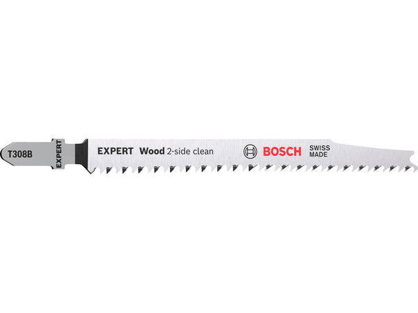 Bosch Expert Wood 2-side Clean T308B lame de scie sauteuse 117mm bois 5 pièces