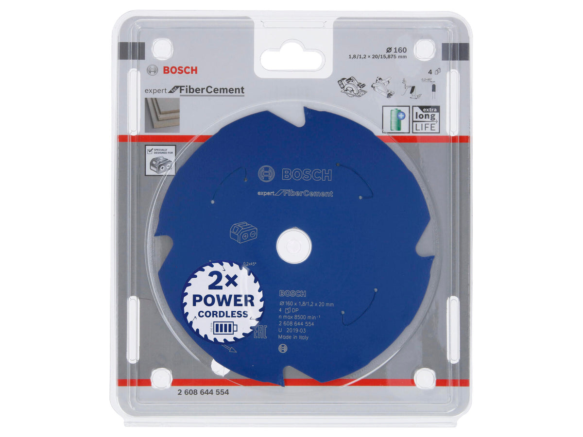 Bosch Professional Expert for Fiber Cement cirkelzaagblad 160mm 4T cement