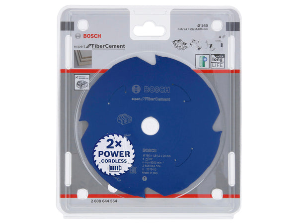 Bosch Professional Expert for Fiber Cement cirkelzaagblad 160mm 4T cement