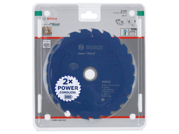 Bosch Professional Expert for Wood cirkelzaagblad 190mm 24T hout