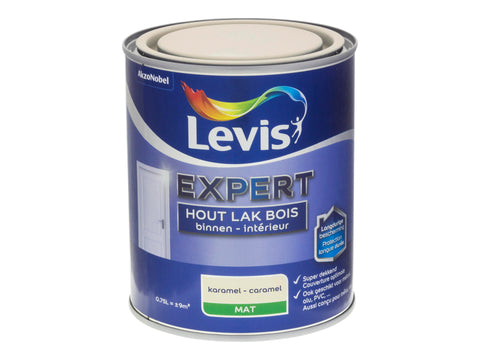 Levis Expert houtlak binnen mat 0,75l karamel