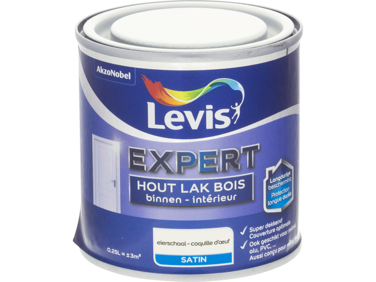 Levis Expert houtlak binnen zijdeglans 0,25l eierschaal