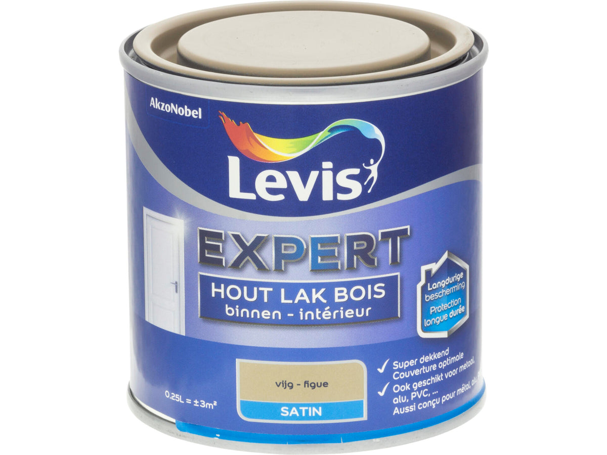 Levis Expert houtlak binnen zijdeglans 0,25l vijg