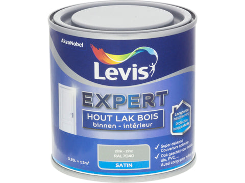 Levis Expert houtlak binnen zijdeglans 0,25l zink