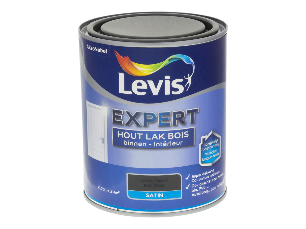Levis Expert houtlak binnen zijdeglans 0,75l beton