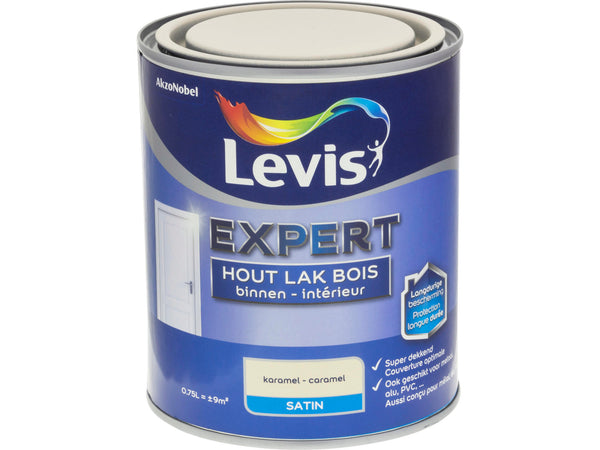 Levis Expert houtlak binnen zijdeglans 0,75l karamel